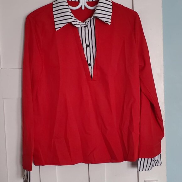 NWOT Striped 2 in1 Shirt - Picture 1 of 4